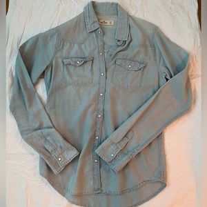 Hollister denim flannel